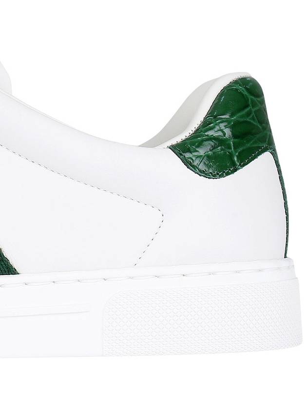 Ace Web Leather Low Top Sneakers White - GUCCI - BALAAN 7