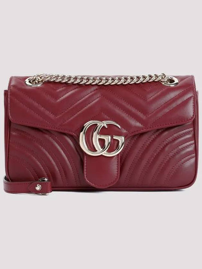 GG Marmont Small Leather Shoulder Bag Red - GUCCI - BALAAN 2