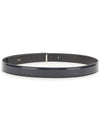 T Buckle Leather Belt Dark Navy - TOM FORD - BALAAN 3