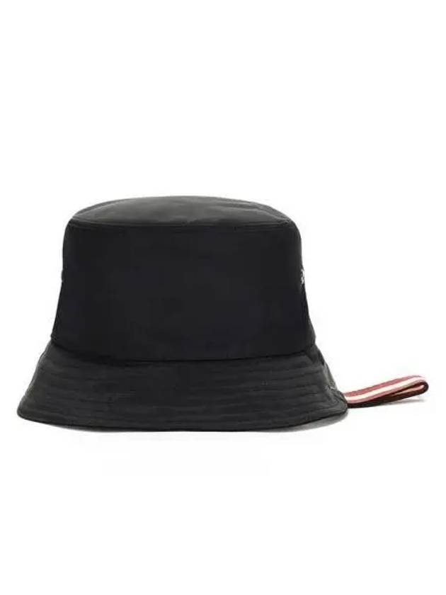 Hat Stripe Tab Bucket Black - BALLY - BALAAN 1