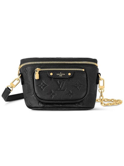 Mini Monogram Empreinte Leather Bum Bag Black - LOUIS VUITTON - BALAAN 2