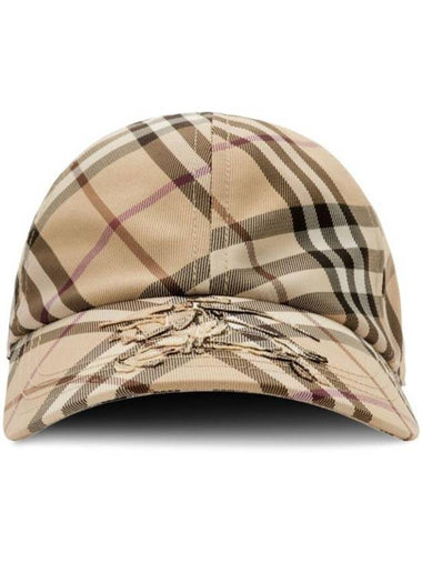 Check EKD Ball Cap Alabaster - BURBERRY - BALAAN 1