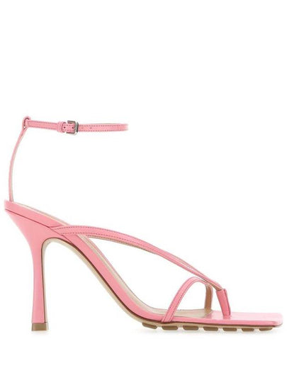 Stretch Leather Sandal Heels Pink - BOTTEGA VENETA - BALAAN 2