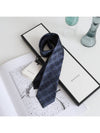 GG Pattern Slim Silk Tie Navy - GUCCI - BALAAN 9