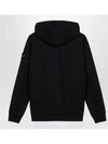 Logo Cotton Zip-Up Hoodie Black - STONE ISLAND - BALAAN 3