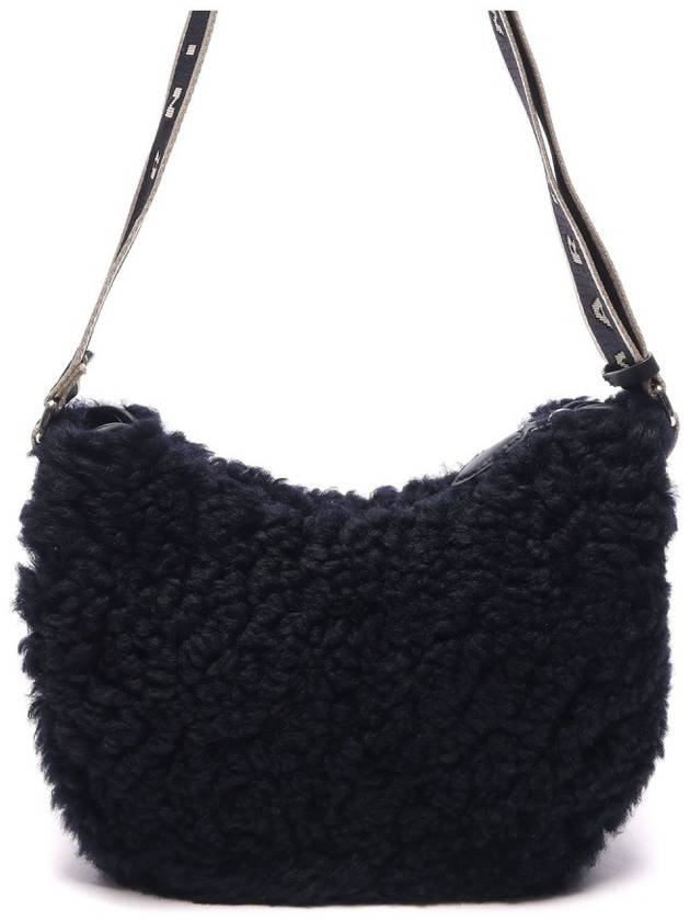 Shearling Hobo Cross Bag Black - MARNI - BALAAN 5