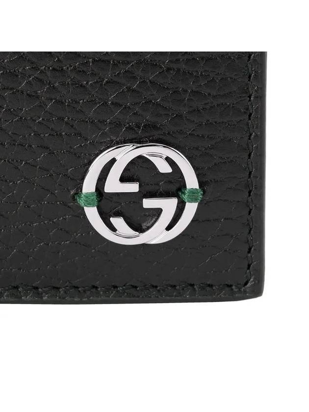 GG Interlocking Two Tone Half Wallet Black - GUCCI - BALAAN 5