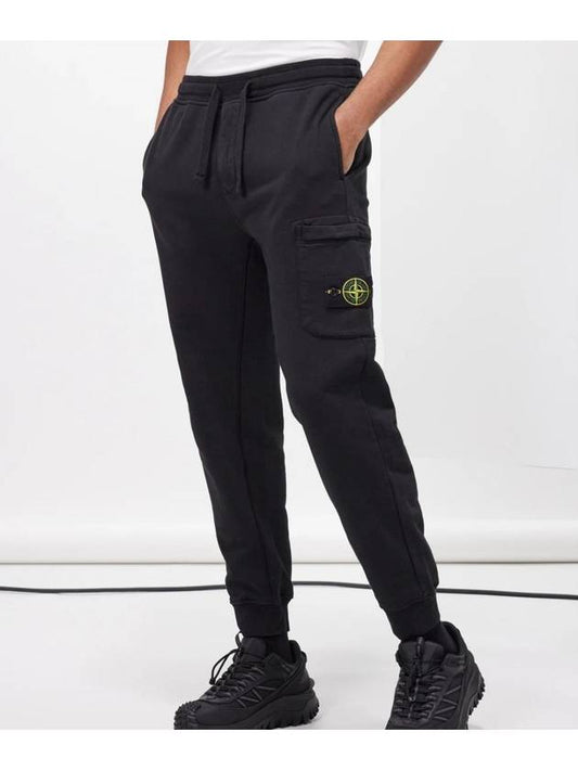 Wappen Patch Drawstring Track Pants Black - STONE ISLAND - BALAAN 2