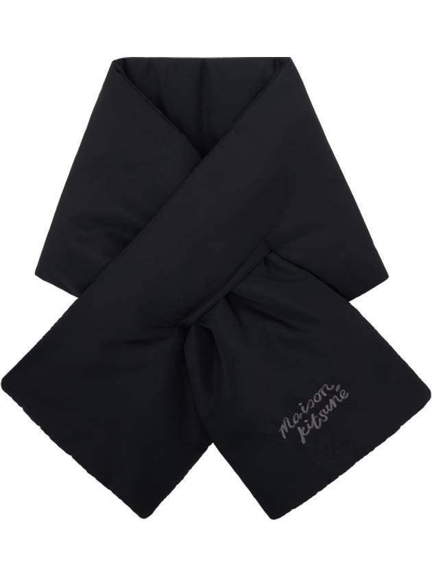 logo puffer muffler scarf black - MAISON KITSUNE - BALAAN 2