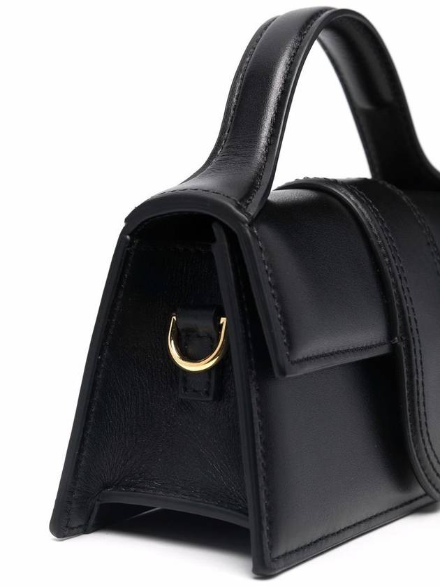 Le Bambino Gold Hardware Logo Mini Tote Bag Black - JACQUEMUS - BALAAN 6