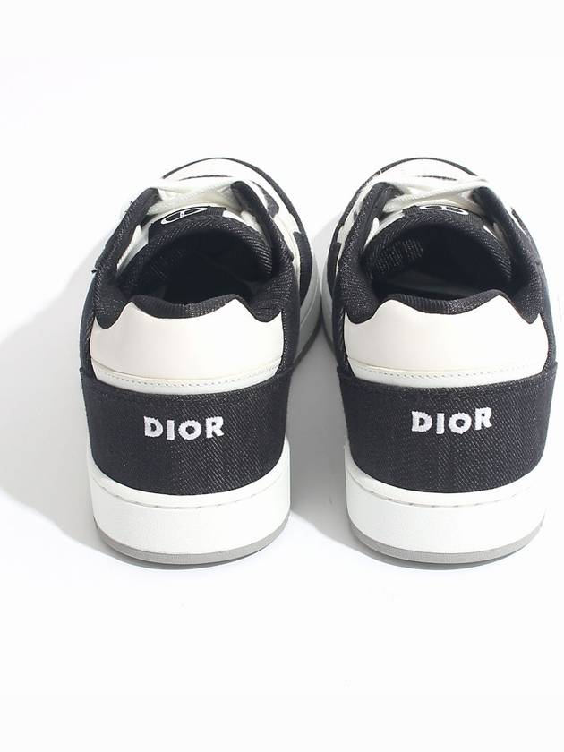 B27 Oblique Galaxy Smooth Calfskin Low Top Sneakers Black - DIOR - BALAAN 4