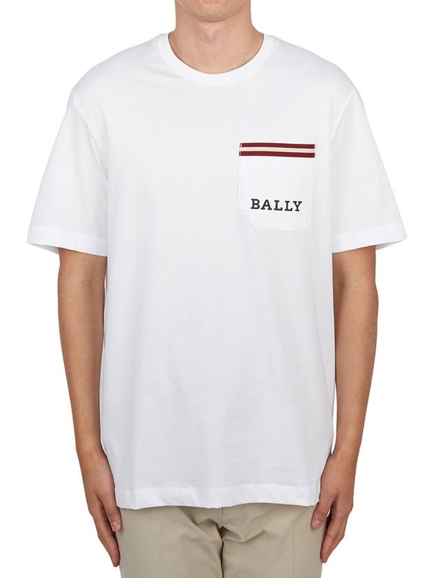 Men s short sleeve t shirt M5OU589F 7S319 O 108 - BALLY - BALAAN 1