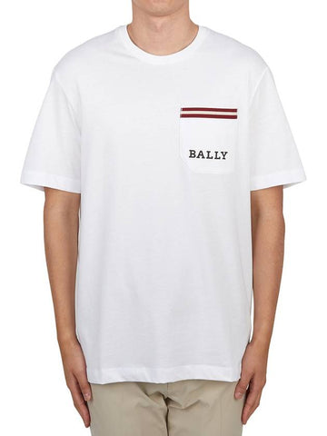 Men s short sleeve t shirt M5OU589F 7S319 O 108 - BALLY - BALAAN 1