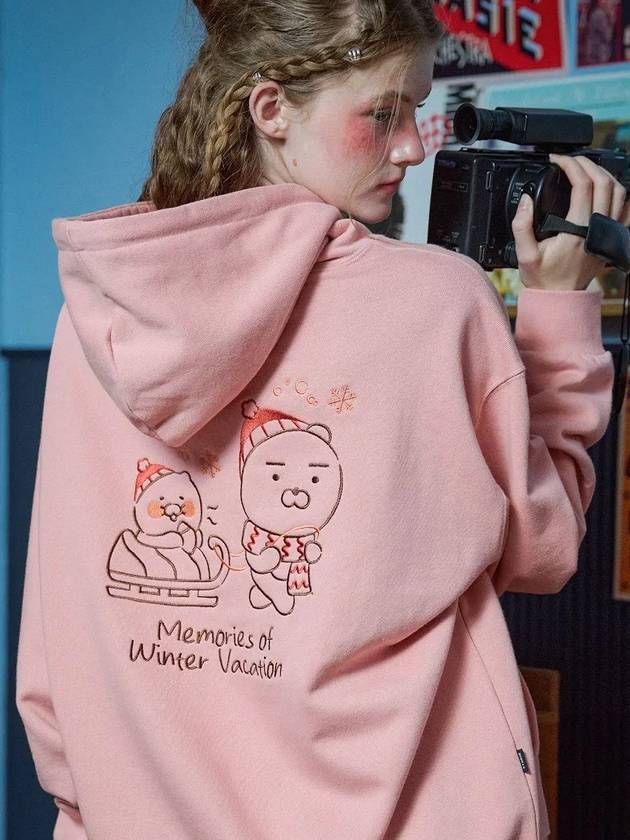 CPGN Kakao Friends Winter Lion Hoodie Indie Pink - CPGN STUDIO - BALAAN 2