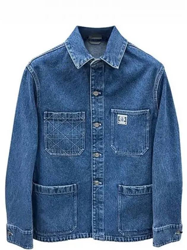 493D498A383 X585 Charm Over Denim Shirt Jacket Blue Men s TEO 271128 - DIOR - BALAAN 1