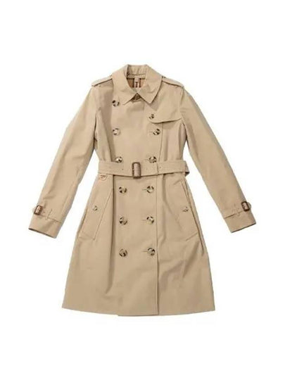 WoMen's Mid-Length Kensington Heritage Trench Coat Beige - BURBERRY - BALAAN 2