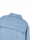 Women's Crop Washed Denim Jacket Blue GB1 WDJK 52 LBL - THE GREEN LAB - BALAAN 5