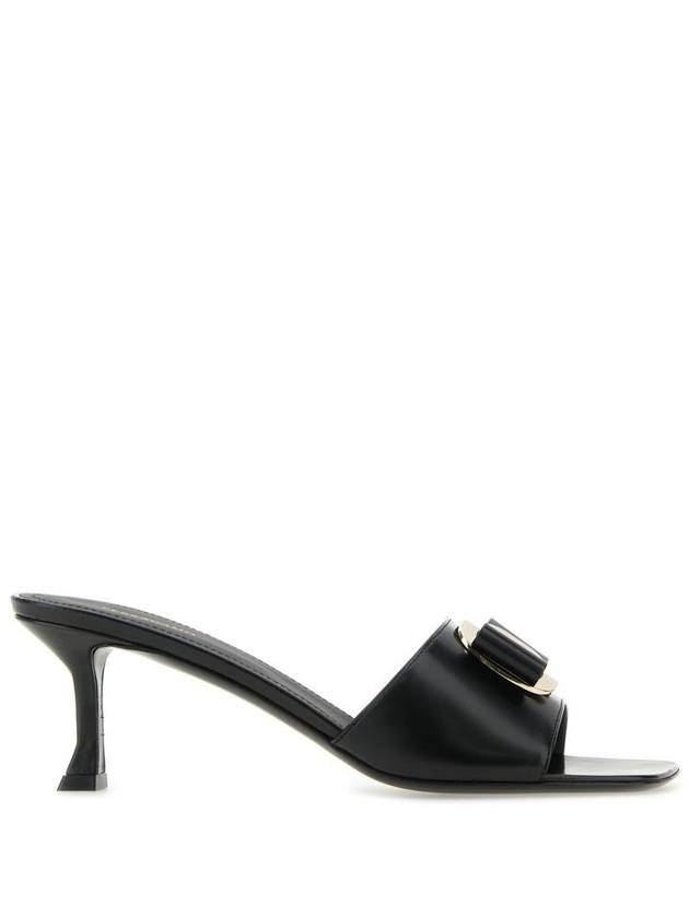 New Vara Plate Mule Black - SALVATORE FERRAGAMO - BALAAN 2