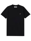 ORB Logo Cotton Short Sleeve T-Shirt Black - VIVIENNE WESTWOOD - BALAAN 3