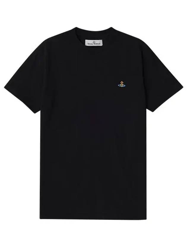 ORB Logo Cotton Short Sleeve T-Shirt Black - VIVIENNE WESTWOOD - BALAAN 3