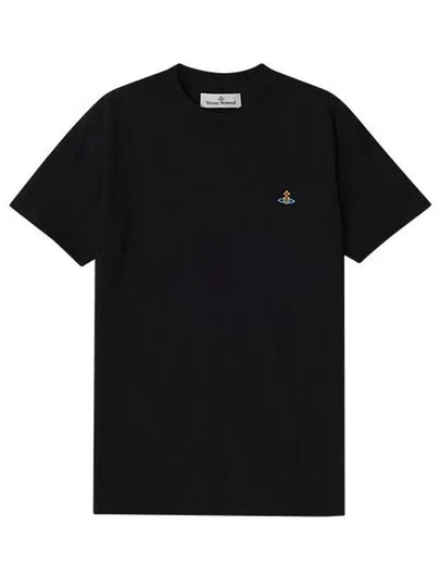 ORB Logo Cotton Short Sleeve T-Shirt Black - VIVIENNE WESTWOOD - BALAAN 2