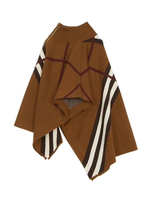 Kids Beatrix Chevron Cape Coat Dark Birch Brown - BURBERRY - BALAAN 4