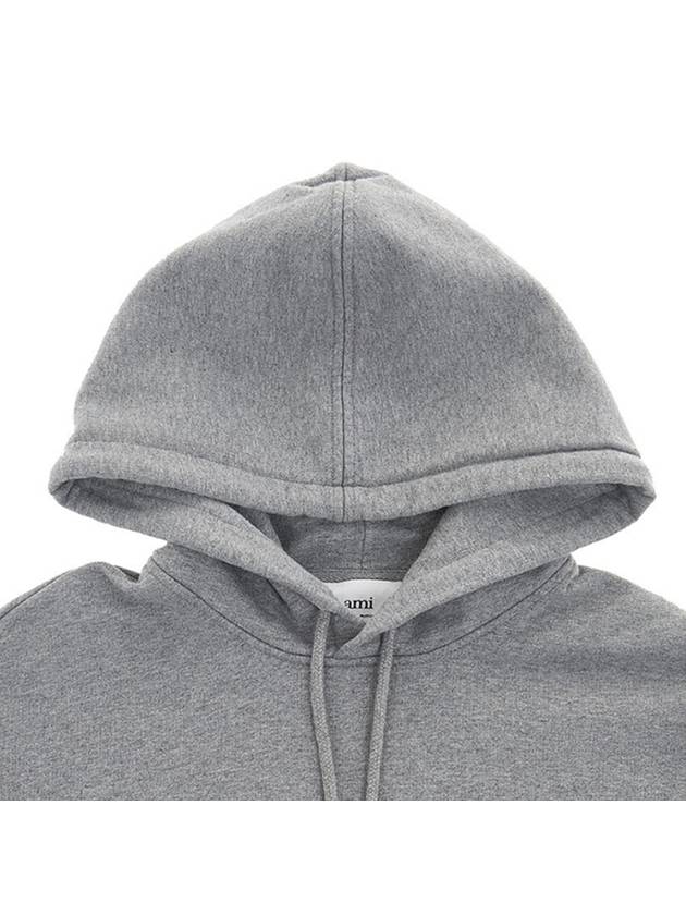 Heart Small Logo Hoodie Grey - AMI - BALAAN 4