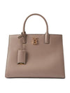 Leather Small Frances Tote Bag Light Saddle Brown - BURBERRY - BALAAN 5