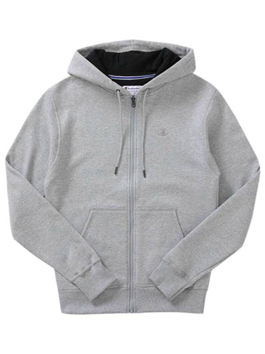 Power Blend Fleece Hooded Zip Up Gray - CHAMPION - BALAAN 1