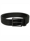 Intrecciato Leather Belt Black - BOTTEGA VENETA - BALAAN 2