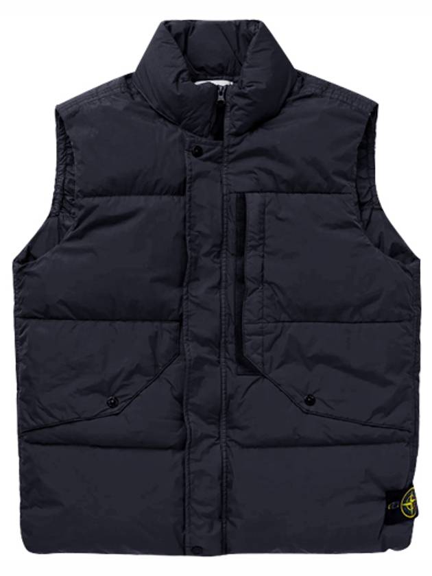 Wappen Patch High Neck Padding Vest Navy - STONE ISLAND - BALAAN 2