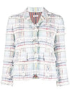 Madras Pouf Tweed High Armhole Sport Jacket - THOM BROWNE - BALAAN 3