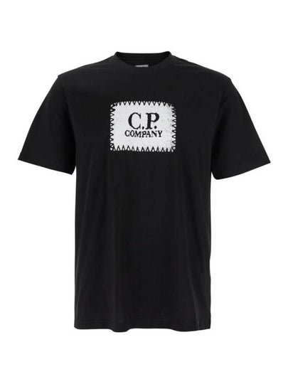 30/1 Jersey Logo Label Short Sleeve T-Shirt Black - CP COMPANY - BALAAN 2