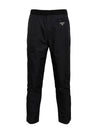 Logo Gabardine Re-Nylon Straight Pants Black - PRADA - BALAAN 1