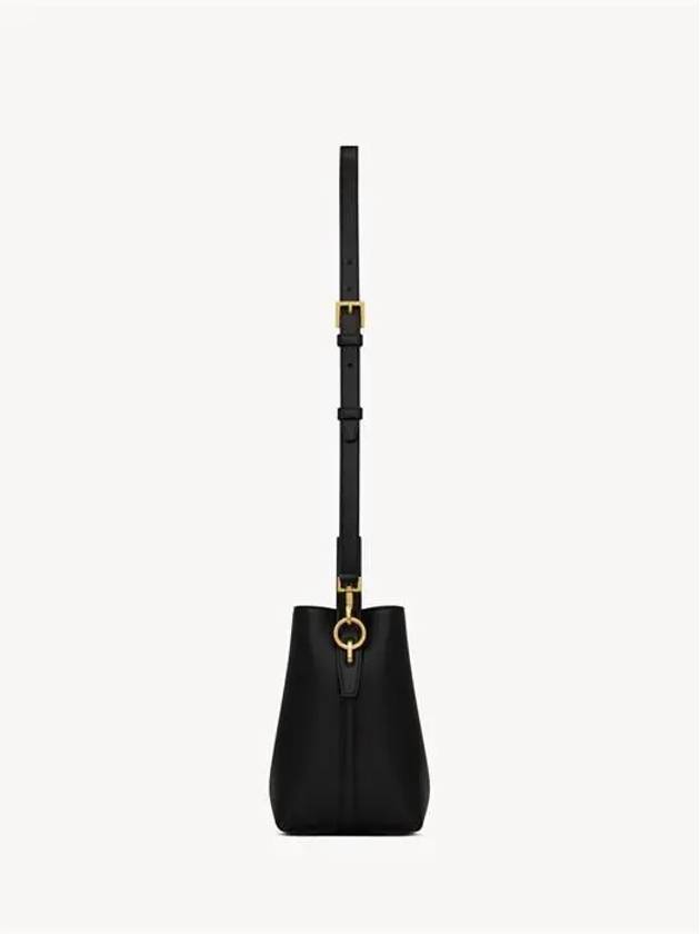 LE 37 Small Shiny Leather Shoulder Bag Black - SAINT LAURENT - BALAAN 6