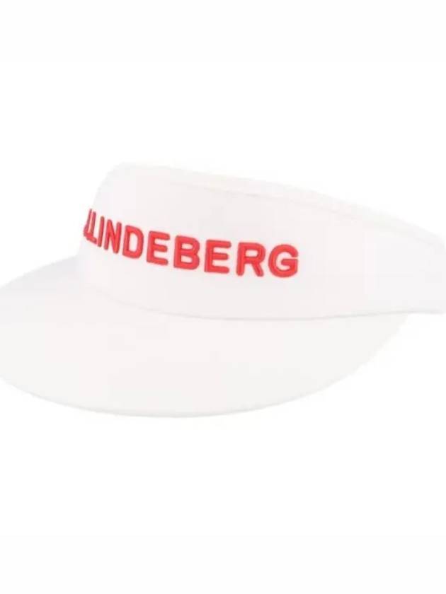 Viktor Embroidered Logo Visor White - J.LINDEBERG - BALAAN 2