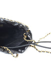 Mini Handbag Shiny Calfskin Gold Black - CHANEL - BALAAN 4