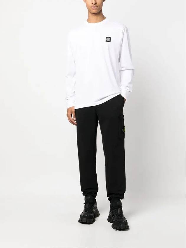 Cotton Jersey Long Sleeve T Shirt White - STONE ISLAND - BALAAN 7