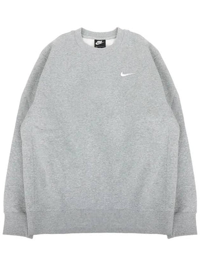 Team Club Crew Fleece Sweatshirt Light Grey - NIKE - BALAAN 2