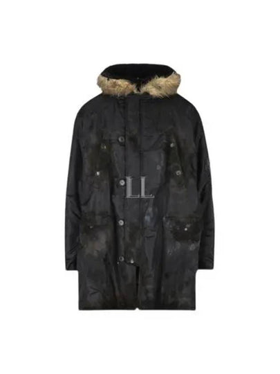 Fur Hooded Military Parka Black - BALENCIAGA - BALAAN 2