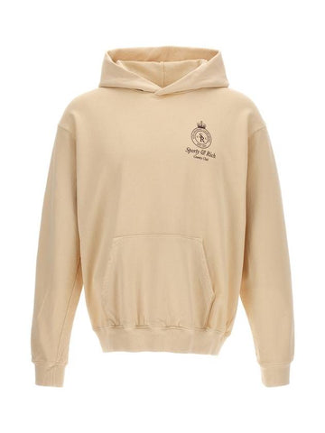 Crown Logo Hoodie Cream - SPORTY & RICH - BALAAN 1