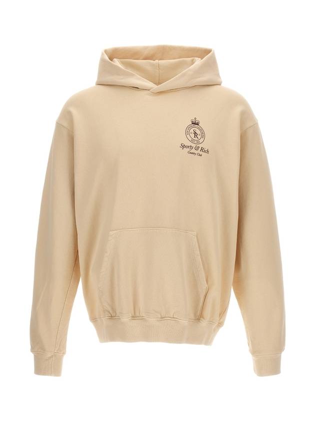 Crown Logo Hoodie Cream - SPORTY & RICH - BALAAN 1