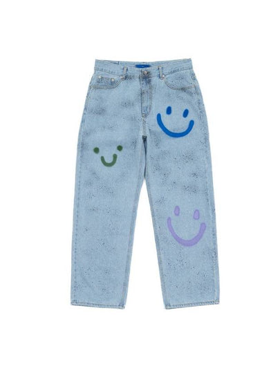 Smile Logo Denim Pants Blue - NBNC - BALAAN 2