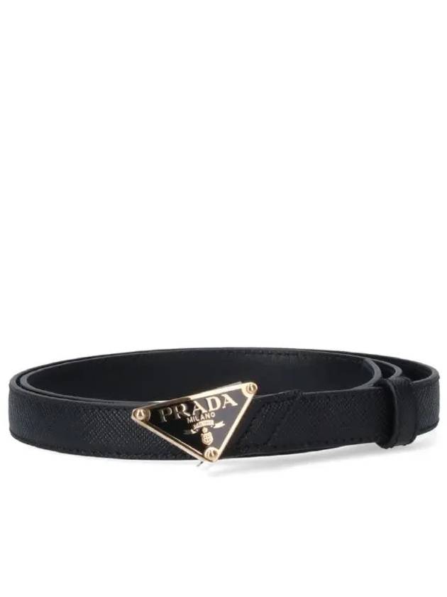 Saffiano Leather Belt Black - PRADA - BALAAN 2