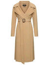 MANU Belted Wool Coat Beige 2425016041 065 - MAX MARA - BALAAN 1