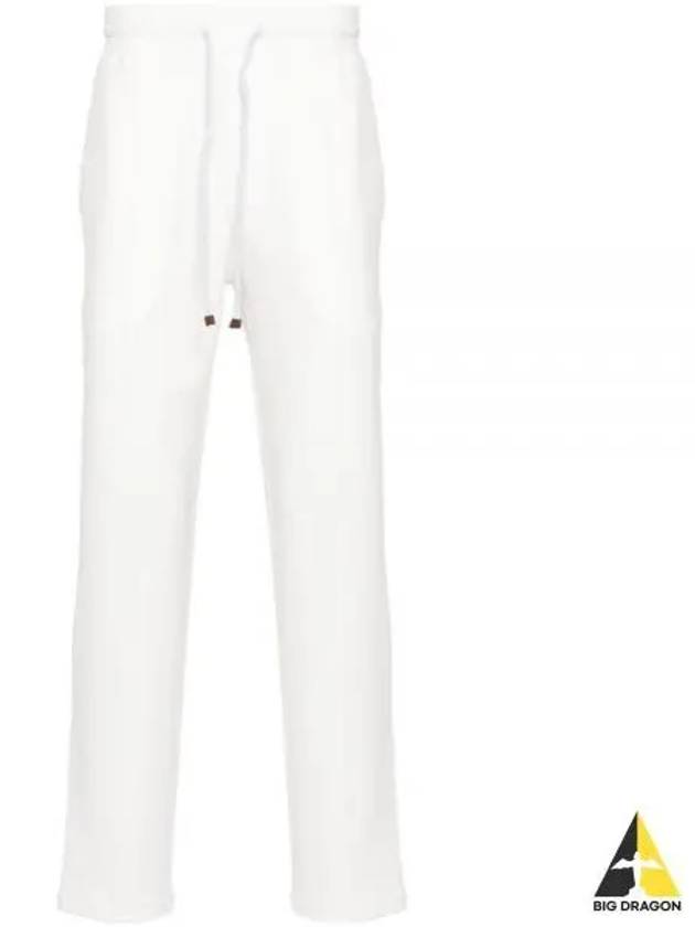 Men's Techno Fleece Cotton Track Pants White - BRUNELLO CUCINELLI - BALAAN 2