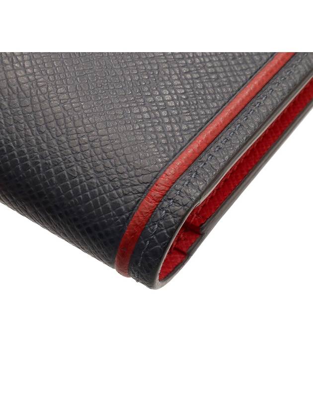 Blue Marine Taiga Leather Brazza Wallet Long - LOUIS VUITTON - BALAAN 4