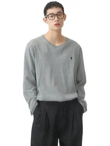 Liquid Cotton Long Sleeve Crew Neck Slip T Shirt Gray - POLO RALPH LAUREN - BALAAN 1