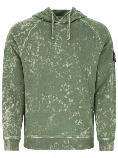 Off Dye Treatment Waffen Patch Hoodie Green - STONE ISLAND - BALAAN 1