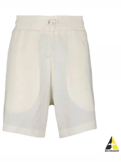 Logo Patch Cotton Jersey Shorts White - MONCLER - BALAAN 2